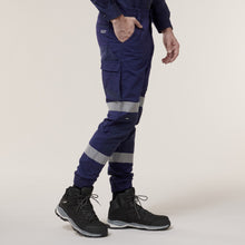 Load image into Gallery viewer, Hard Yakka Men&#39;s Raptor Cuffed W/Tape - Navy - Pants
