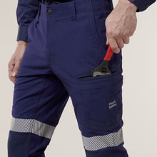 Load image into Gallery viewer, Hard Yakka Men&#39;s Raptor Cuffed W/Tape - Navy - Pants
