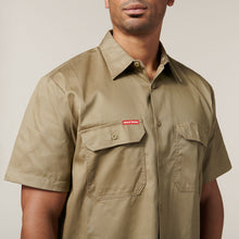 Load image into Gallery viewer, Hard Yakka Men&#39;s Foundations Cotton Drill Short Sleeve Shirt - Khaki - Shirts
