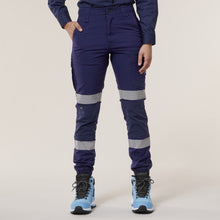 Load image into Gallery viewer, Hard Yakka Women&#39;s Raptor Cuff Pant W/Tape - Navy - Pants
