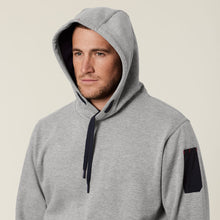 Load image into Gallery viewer, Hard Yakka Men&#39;s Foundations Brushed Fleece Hoodie - Grey Marl - Hoodies/Jumpers
